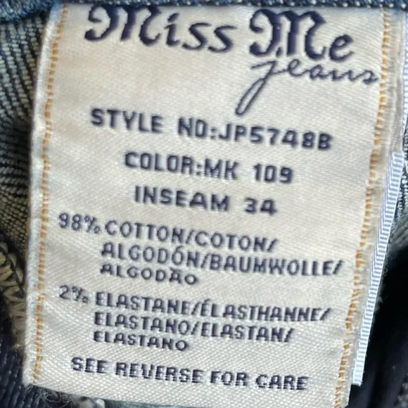Miss Me Boot Jeans Size 27 - Picture 8 of 9